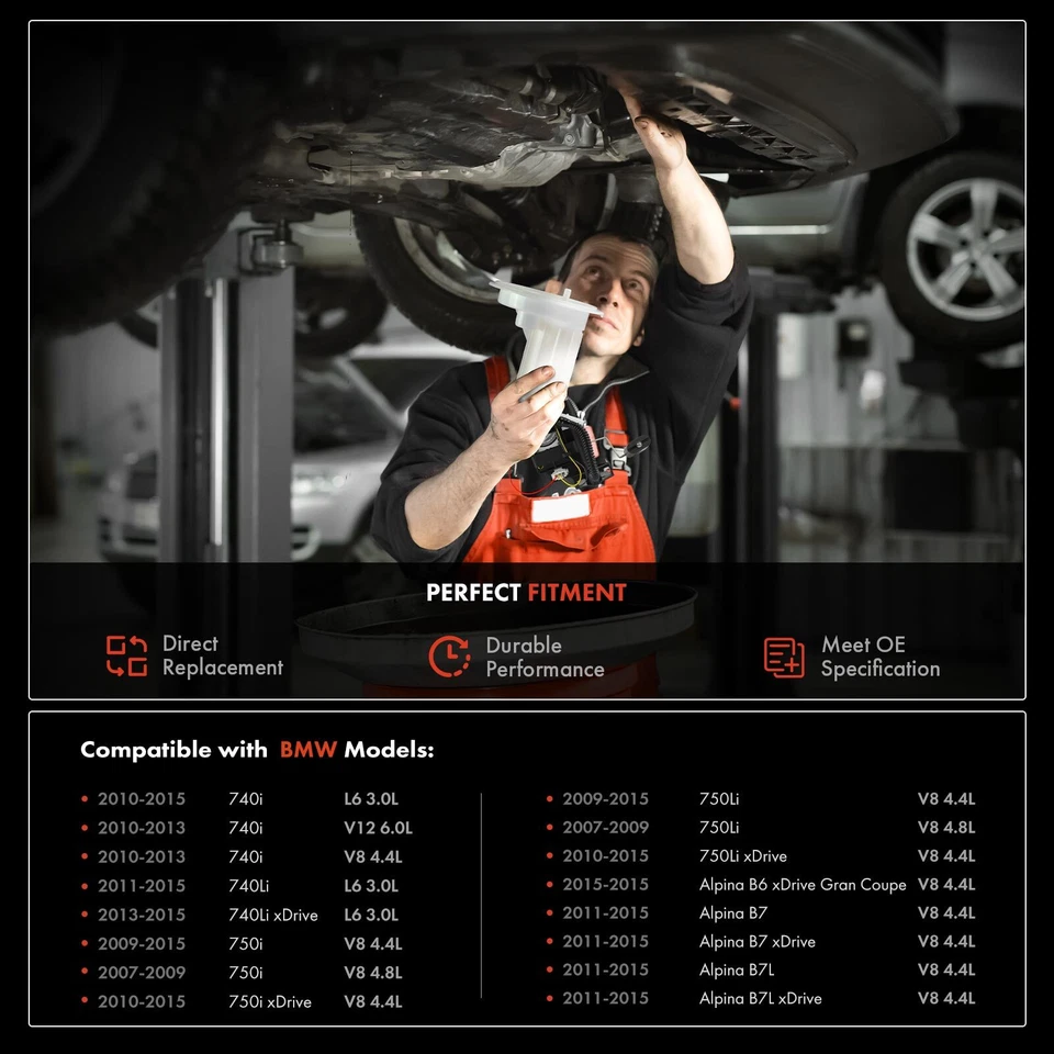 Conjunto de filtro de combustible para BMW 740i 740Li 740Li xDrive 750i 750Li Alpina B7 xDrive Foto 2 de 4