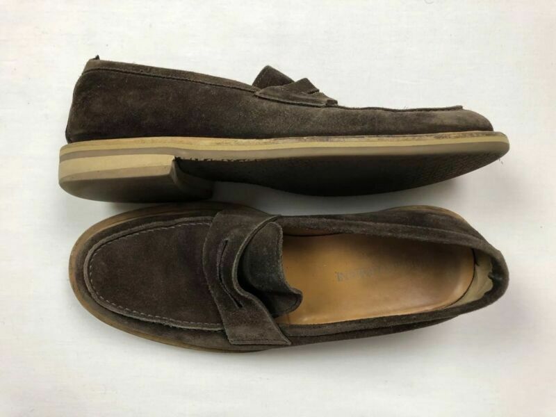 Giorgio Armani Mens Penny Loafers Sz 42 Brown Suede | eBay
