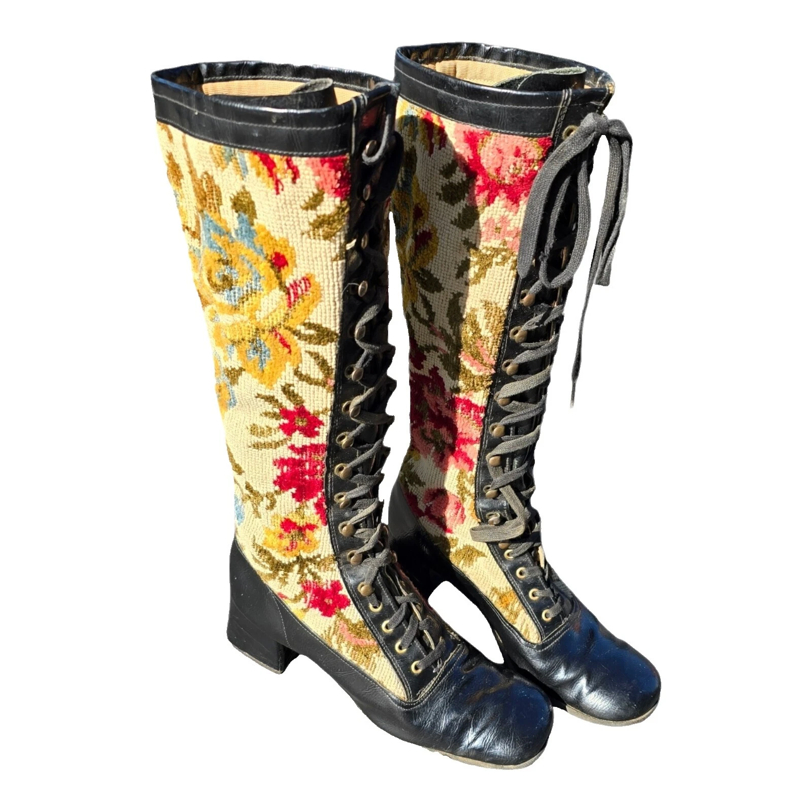 Hippy 1960s Vintage Zapatos botas para mujeres