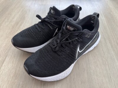 Nike React Infinity Run Flyknit 2 Shoes US Men 9.5 Black White CT2357-002