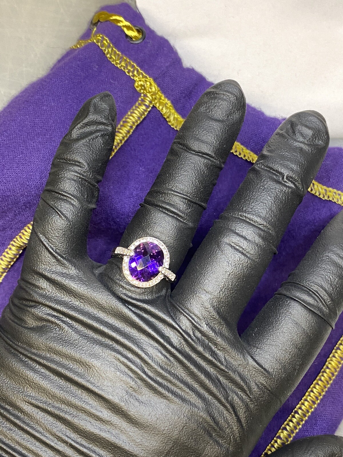 HSN QVC .925 Amethyst Rings Set Of Two | eBay