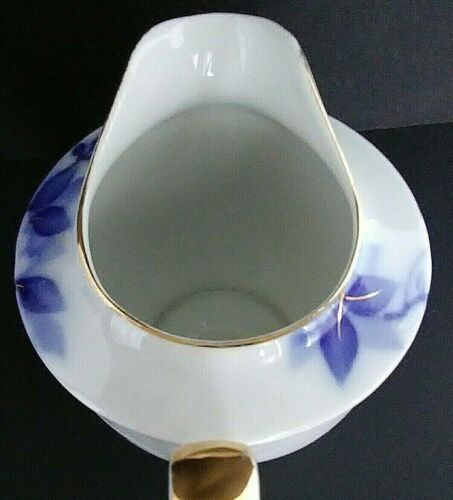 Sahne Zucker Vintage Porzellan Blau Weiß Floral Goldrand Gold China Co Japan - Bild 8 von 10