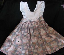 Pink Gray Floral Summery Dress Size 6 Handmade