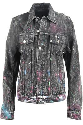 AMIRI BEDRUCKTE DISTRESSED JEANSJACKE SMALL