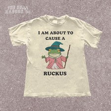 Vintage Wizard Frog T-Shirt Humorous Fantasy Tee for Men Women Cottagecore Gift