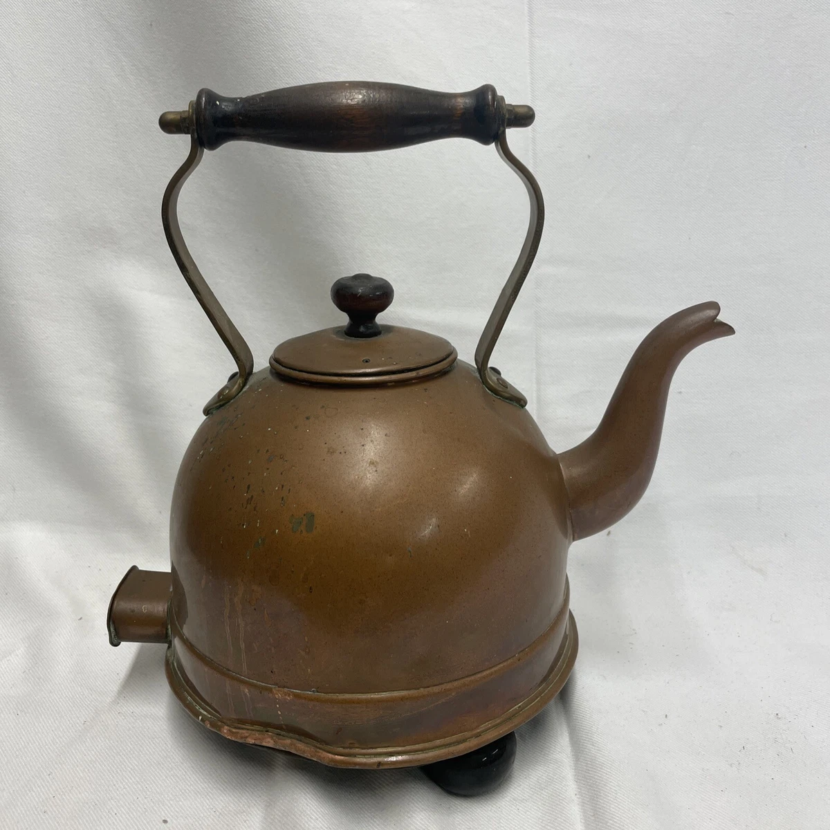 Vintage Premier Electric Copper Kettle, Brass & Wooden Handle Not