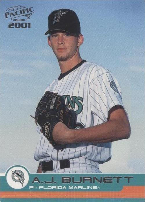 2001 Pacific - A. J. Burnett #166 - 1 of 1