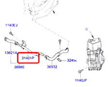 IONIQ HYBRID AE ALTERNATOR-PIPE 2016-2022 1.6L GENUINE NEW HYUNDAI