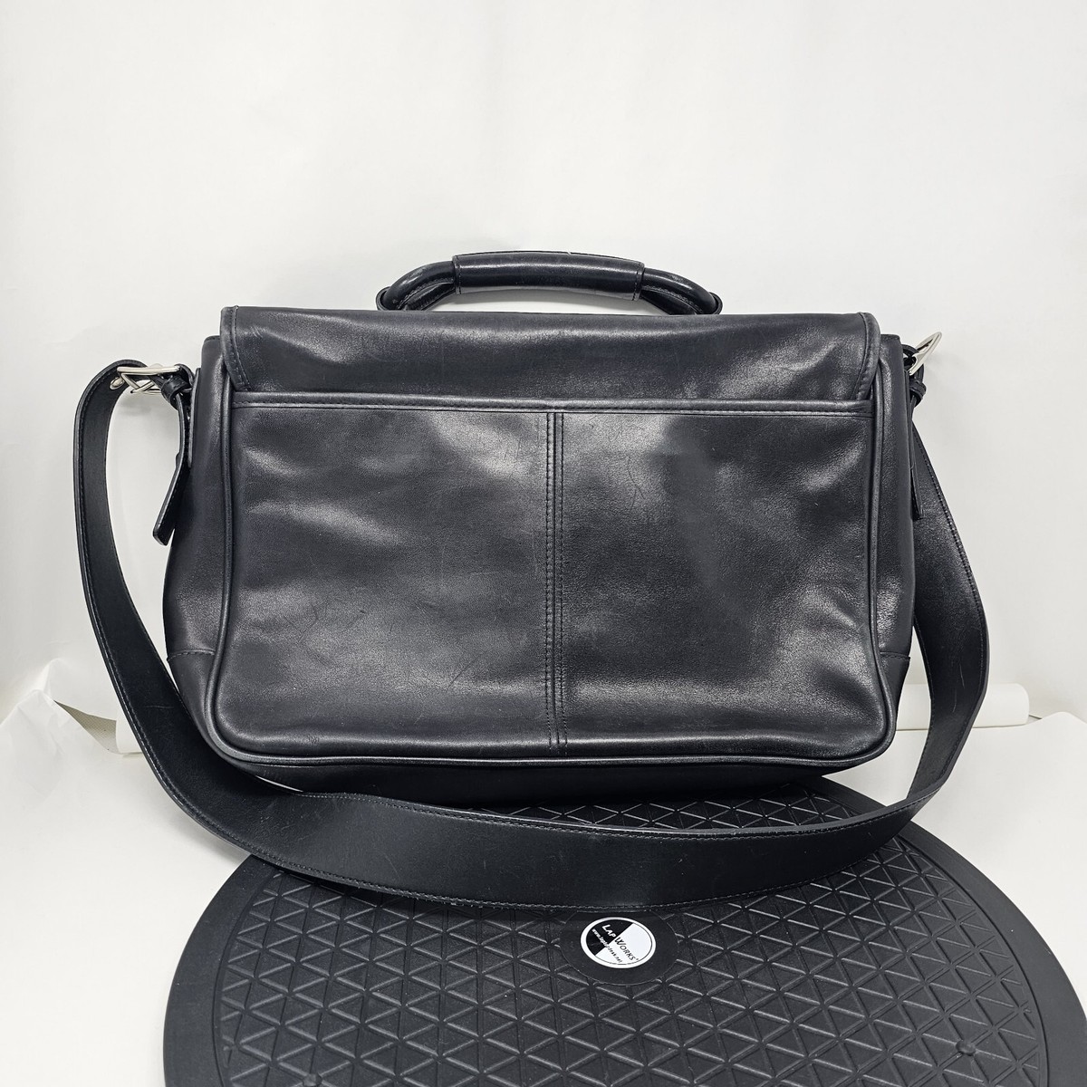 Vintage Coach Men Black Leather Laptop Bag | eBay