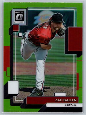 2022 Optic Lime Green Prizm Baseball #104 Zac Gallen Arizona Diamondbacks