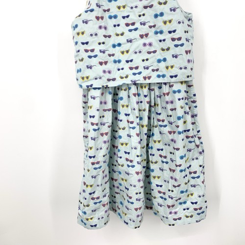 Boden Kids Girls Size 13 14 Large Dress Tank Blue Sunglasses Print Cotton Lined - Picture 4 of 11