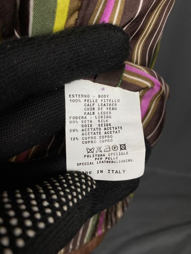 Etro Collared Men's Brown Leather Jacket Size XL - Picture 15 of 15