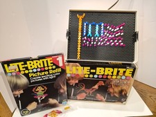 Vintage 1973 Hasbro Lite-Brite Light Bright- Working, Pegs Blank Sheets