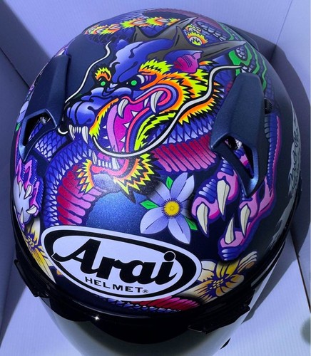 Arai XD ORIENTAL Full Face Helmet S:55-56cm Flat Blue Free shipping Japan NEW - Picture 7 of 10