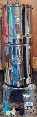 Royal Berkey Water 3.25 Gallon W/Filters-Stainless Steel Spigot-Stand-Papers ++