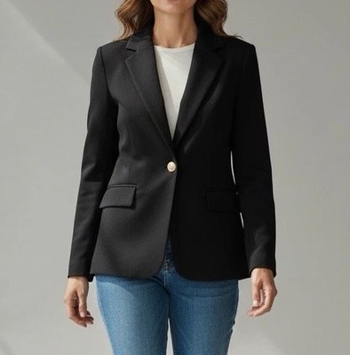 Attitude Unknown Blazer With Removable Hood Black Size S
