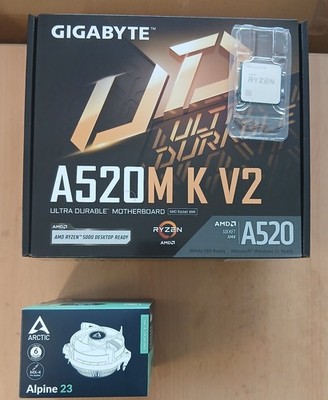 Aufrüstkit Bundle AMD Ryzen 5 5500 AM4, Gigabyte MB A520M K V2 - ohne RAM