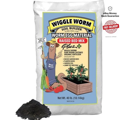 40lbs Organic Raised Bed Mix   Enriched Soil with Worm Castings for Gardening