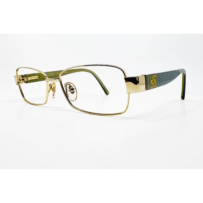 Coach Louise 1009 Eyeglasses Women Gold Green Signature Logo 50-17-135