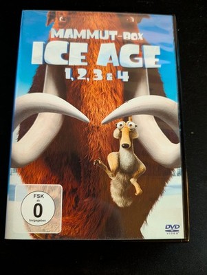 Ice Age Mammut-Box 1-4 DVD Set Collection Teil 1 2 3 4 Voll Verschoben Top Zst