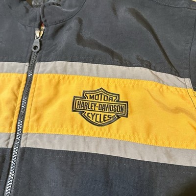 Harley-Davidson Black and Yellow Zip-Up Jacket An American Legend