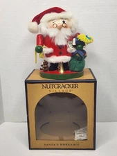Nutcracker Village 10th Anniversary 2002 Santa's Workshop Santa w/ Toy Sack