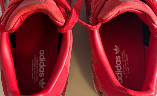 Adidas X Granja Cuero Rojo Superstar Piña Bordada Tenis Mujer Talla 7 - Imagen 9 de 11