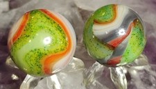 .76"-.72" D.A.S. MARBLES GREEN AV.  THE LIGHTHOUSE RUN 7/27/18 - LOT OF 2 NM