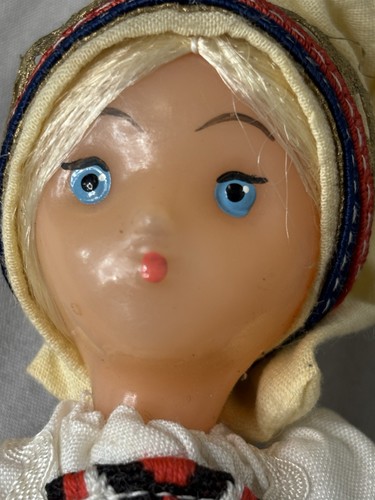 Vtg. 1970's USSR Russia Soviet Plastic LATVIAN Doll BAIBA Straume in Folk Suit - Picture 14 of 20
