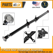 3-Piece Rear Drive Shaft Assembly Fits Ford Edge Lincoln MKX 2007-2008 3.5L AWD