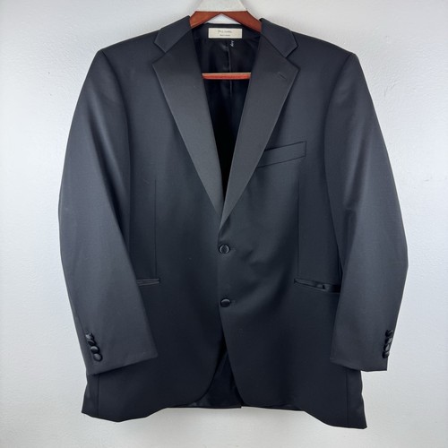 JOHN W NORDSTROM Mens TUX Jacket Blazer Coat BLACK Satin Lapel - SIZE 46R - Picture 1 of 7