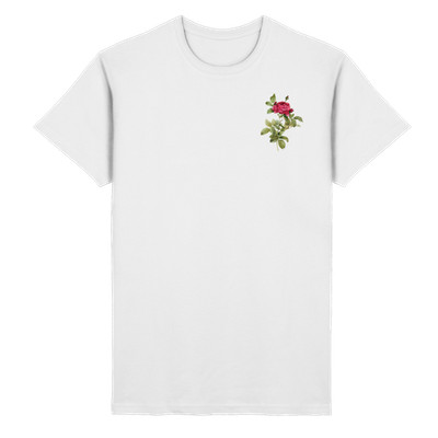 T-Shirt Rose / Vintage Summer look / Red Rose realistic type
