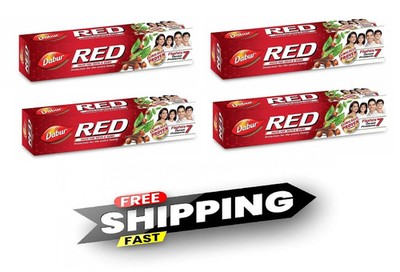 Dabur Red Toothpaste 600g (150g x 4) - Fresh, Effective, Free Shipping,
