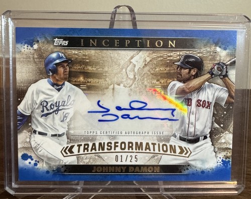 Johnny Damon 2024 Topps Inception Transformation Blue Auto #1/25 -First on Print
