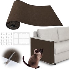 Cat Scratch Furniture Protector - 118" x 13.8" Trimmable x 118", Brown