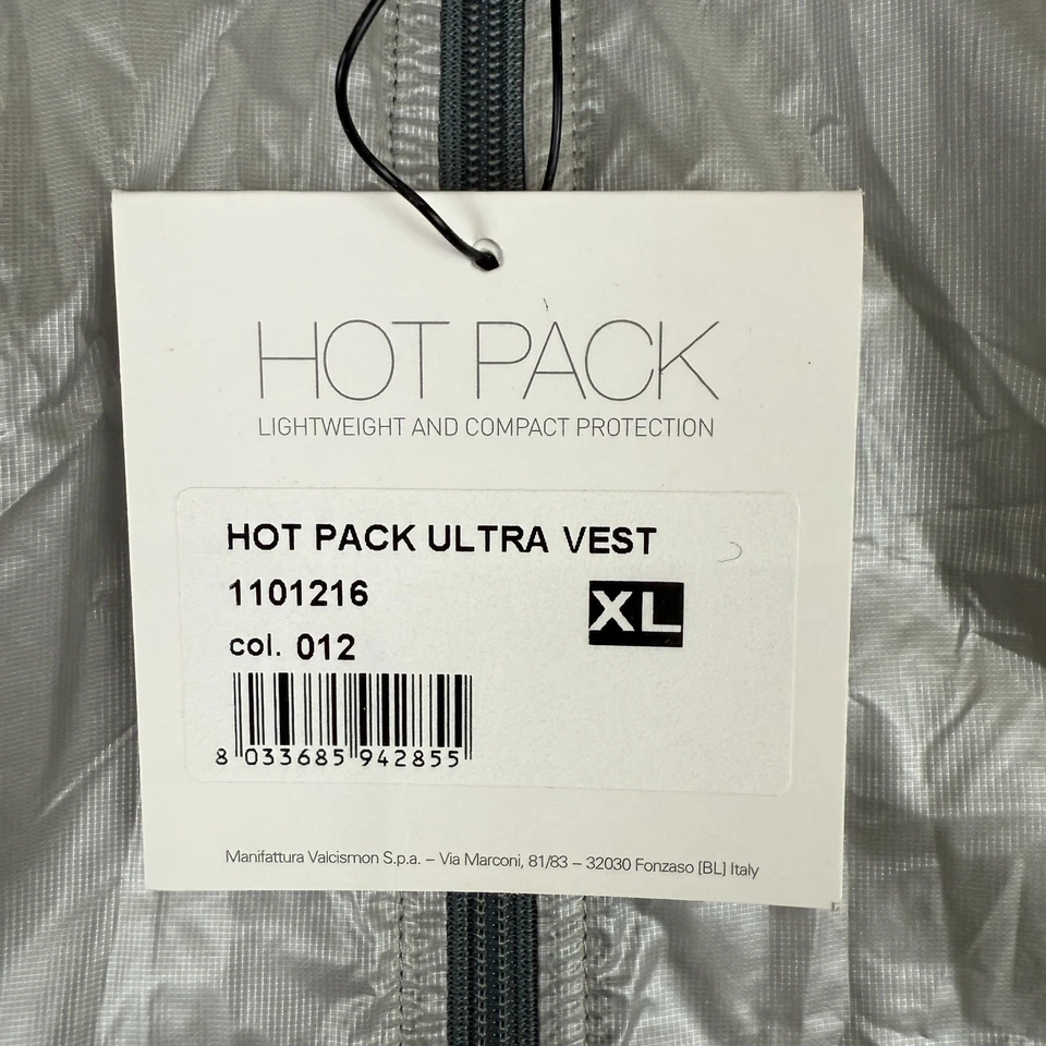 Sportful Vest Mens XL Hot Pack Ultra Grey Lightweight Compact Gilet NEW - Image 3 of 4