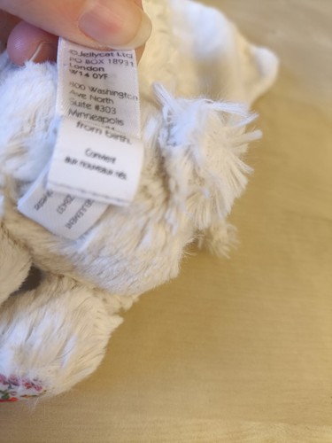 JELLYCAT Hase mit Schnuffeltuch Schmusetuch weiß mit Blumen Kuscheltuch Baby - Bild 10 von 14