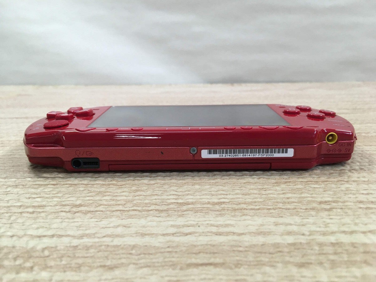 GD7625 Plz Read Item Cond PSP-2000 DEEP RED SONY PSP Console