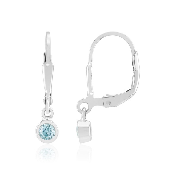 Cavill Ohrringe Damen 0,318Ct Zirkon 925 Silber Platinplattiert Rund-image