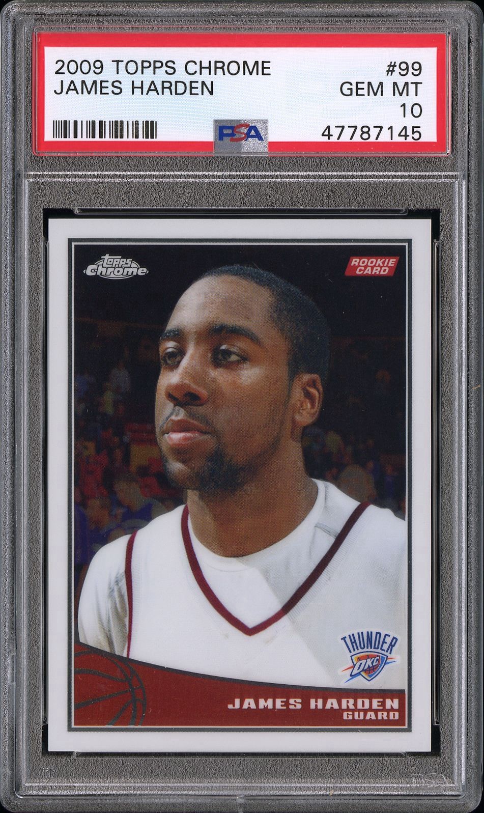 James Harden 2009 Topps #99 Chrome Rookie RC /999 PSA 10 CLEAN COPY! SHARP 🧔