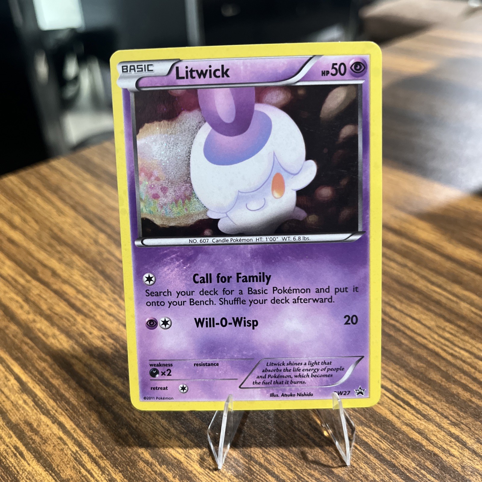 Pokémon Litwick Black Star Promo Holo Black & White BW27