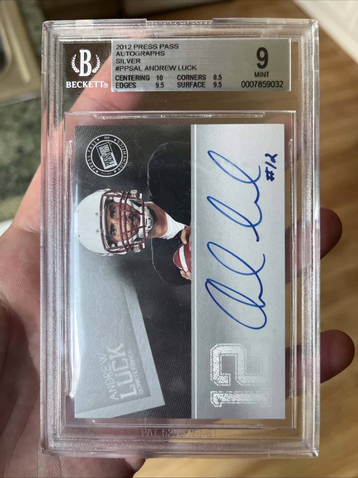 Andrew Luck Press Pass Autographs #PPSAL Silver