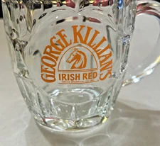 George Killian's ~ Irish Red Beer ~ Dimpled Glass ~ Rare Orange Logo ~ 4.5" Tall