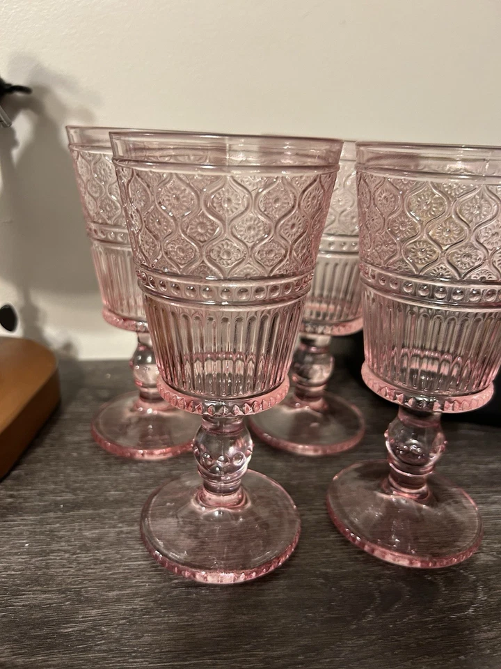 Godinger Claro粉色无铅水晶高脚杯-4件套 — 第 4/4 张图片