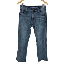 Wrangler Retro Jeans Kids Size 20 Regular Blue Slim Boot Medium Wash Adjustable
