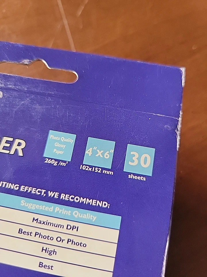 3 NEW HQ Professional Glossy 4x6 10.5 mil Photo Paper 30 Sheet each box SEALED - Image 4 of 4