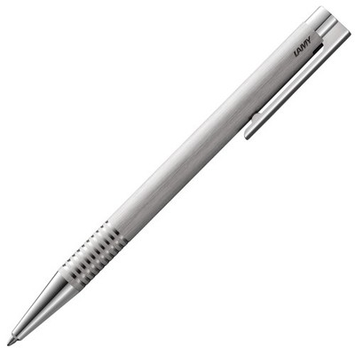 LAMY logo Kugelschreiber Edelstahl gebürstet Großraummine M16 Stärke M schwarz