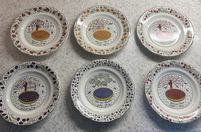 Gien China Crate & Barrel Les Tartes Salad/Dessert Plates Set of 6