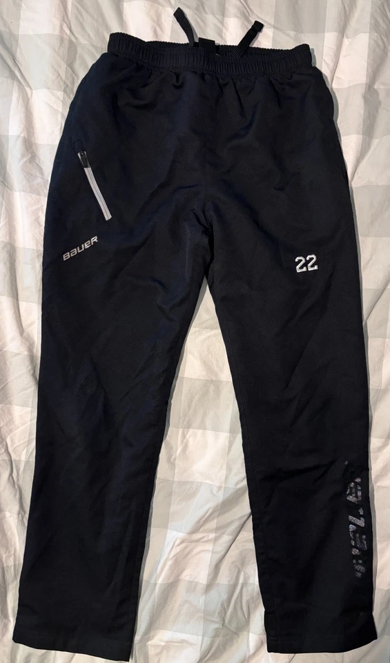 Pantalones de calentamiento Bauer Supreme Youth grandes ligeros negros 1056680 Foto 2 de 4