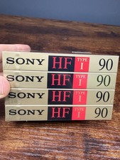 Lot of 4 Sony HF 90 Normal Bias High Fidelity Blank Audio Cassette Tapes - New